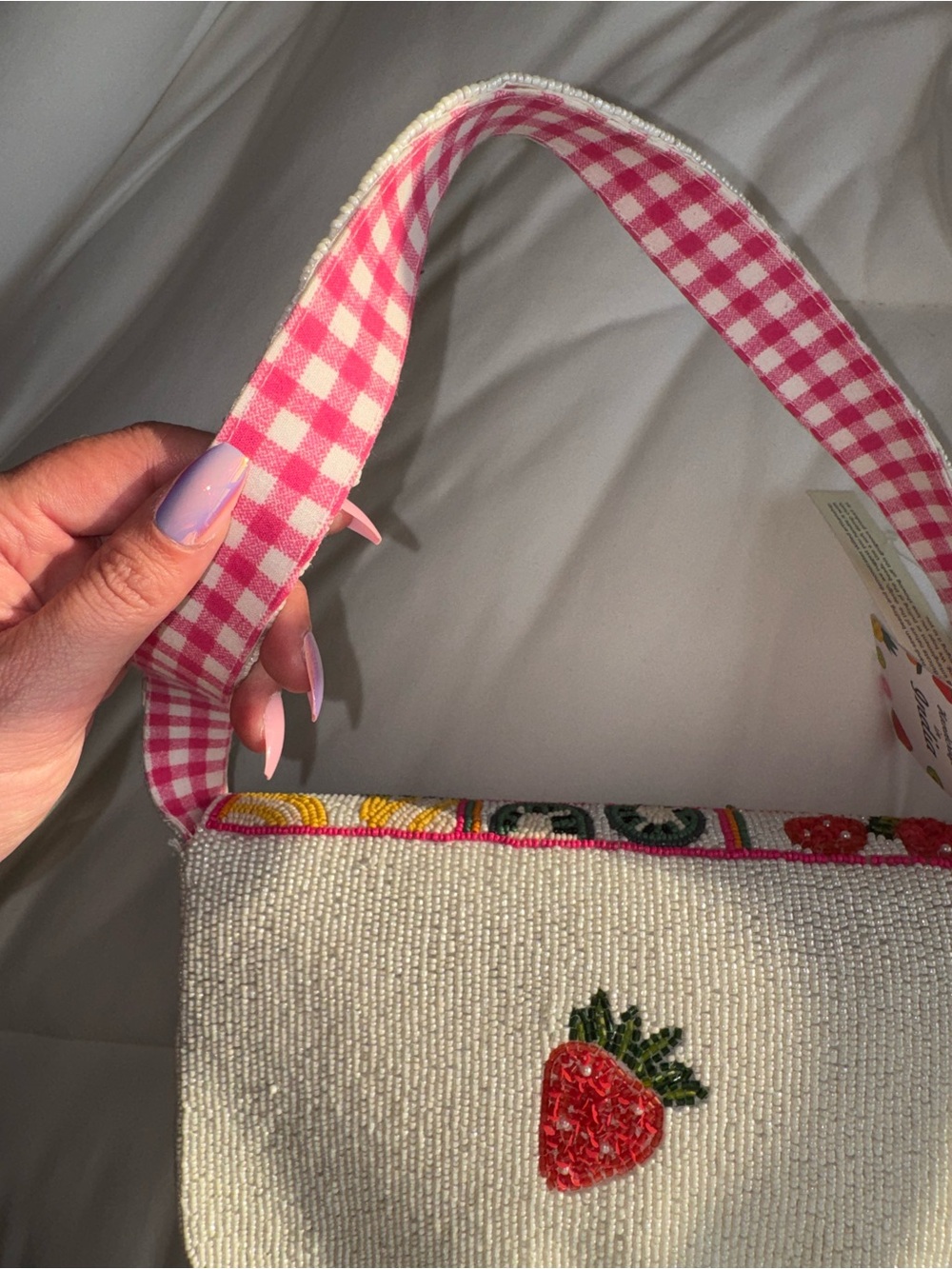 Fruit Beaded Bag Handmade in India New With Tags - Picture 6 of 13